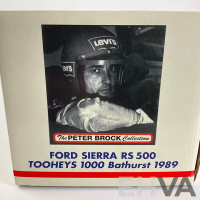 Vintage Diecast Biante Classics Ford Sierra, 1989 Bathurst, Peter Brock Collection with COA Signed by Peter Brock- 1:18 Scale