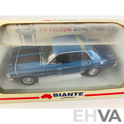 Vintage Diecast Biante Classics Ford XW Falcon GTHO Phase 2 with COA - 1:18 Scale