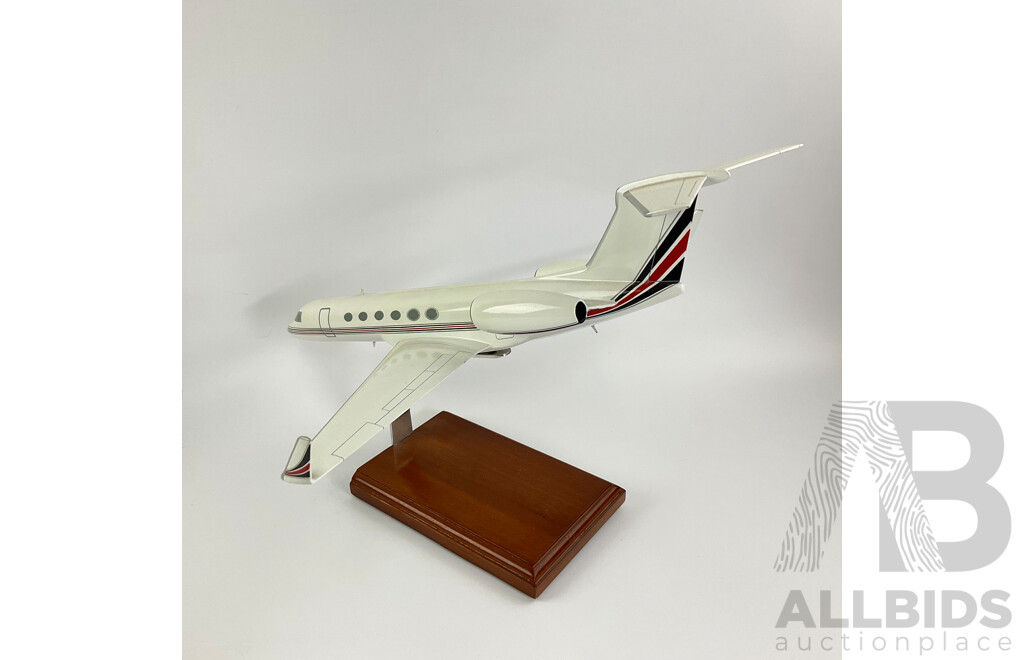 Three Large Display Model Aircraft Including Air America B-146, RAAF Cargo Plane and Twin Engine Lear Jet