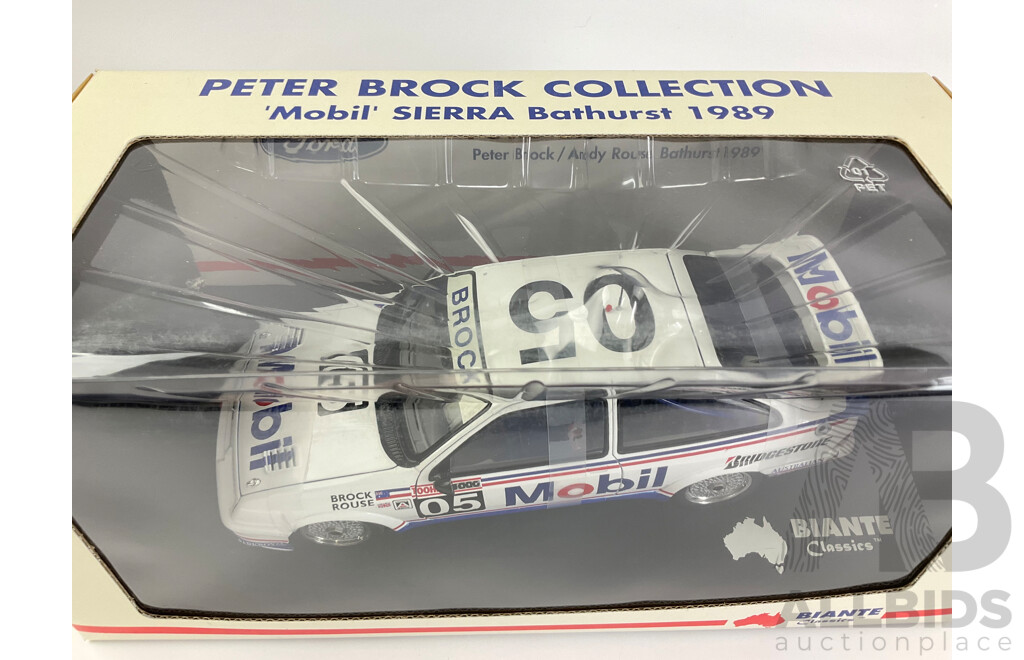 Vintage Diecast Biante Classics Ford Sierra, 1989 Bathurst, Peter Brock Collection with COA Signed by Peter Brock- 1:18 Scale