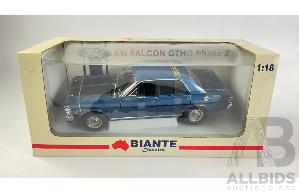 Vintage Diecast Biante Classics Ford XW Falcon GTHO Phase 2 with COA - 1:18 Scale