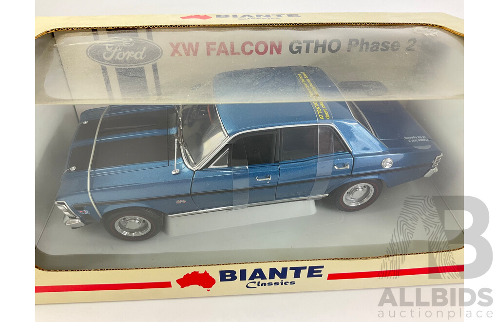 Vintage Diecast Biante Classics Ford XW Falcon GTHO Phase 2 with COA - 1:18 Scale