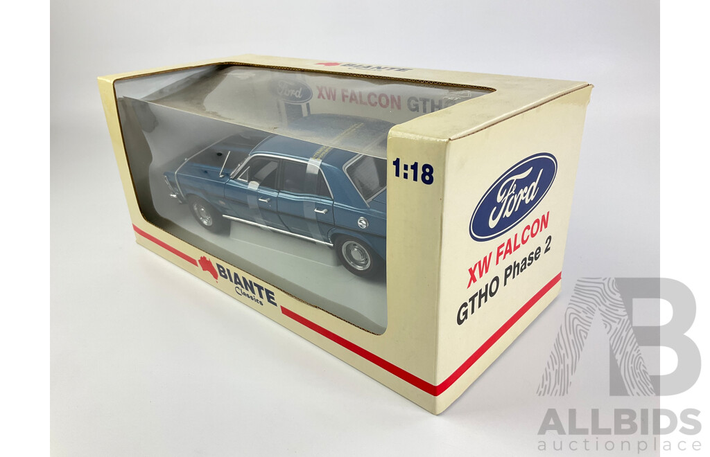 Vintage Diecast Biante Classics Ford XW Falcon GTHO Phase 2 with COA - 1:18 Scale