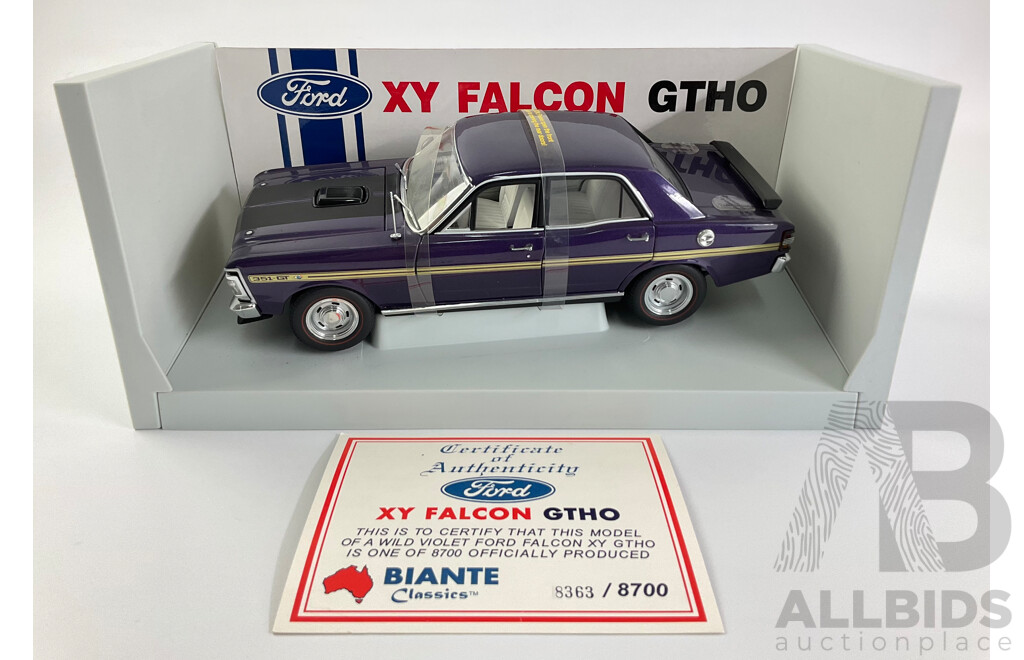 Vintage Diecast Biante Classics, Ford XY GTHO with COA - 1:18 Scale