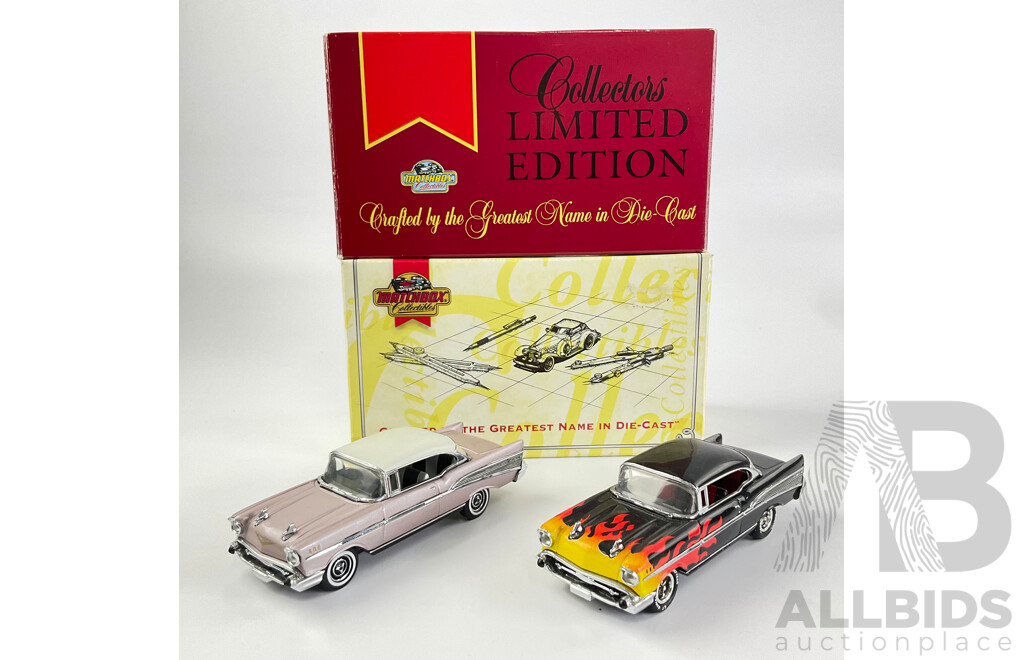 Two Matchbox Collectables 1957 Chevolets, Hot Rod and Bel Air