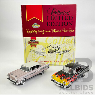 Two Matchbox Collectables 1957 Chevolets, Hot Rod and Bel Air