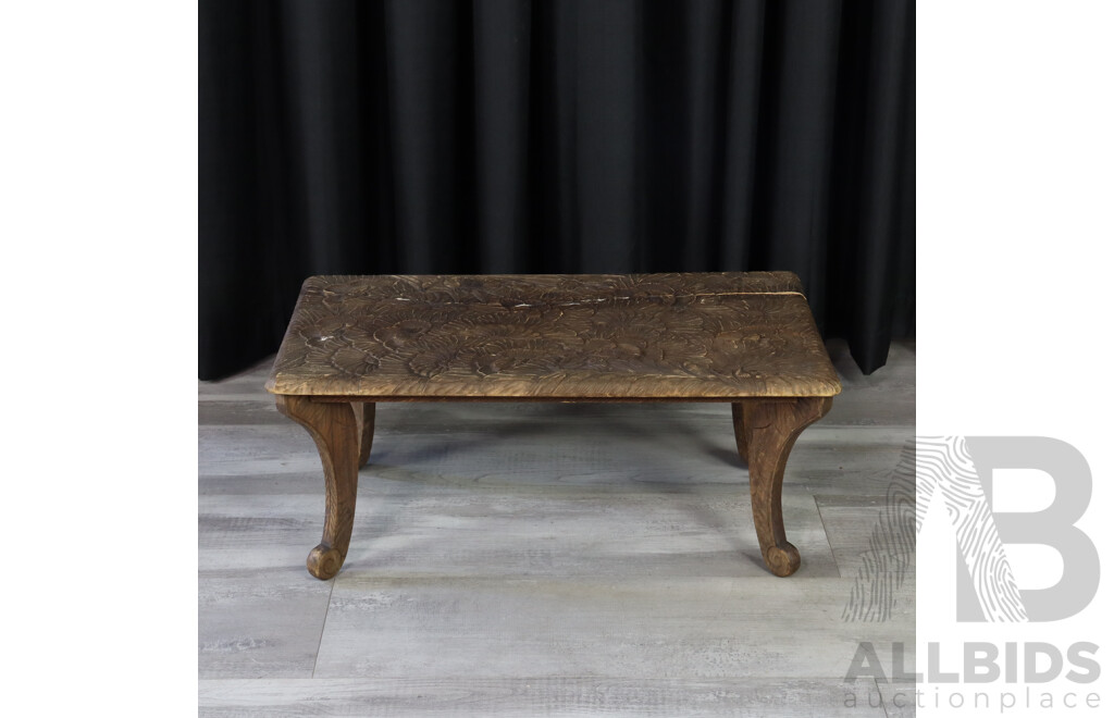 Timber Chip Carved Coffee Table