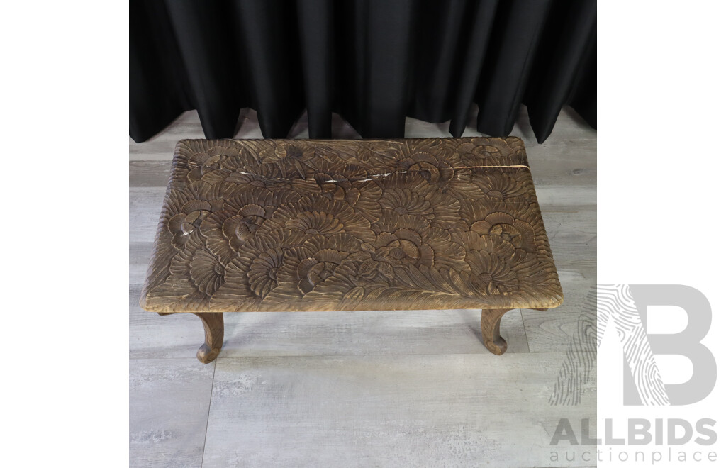 Timber Chip Carved Coffee Table