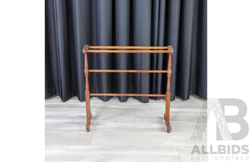 Turned Timber Towel Rail