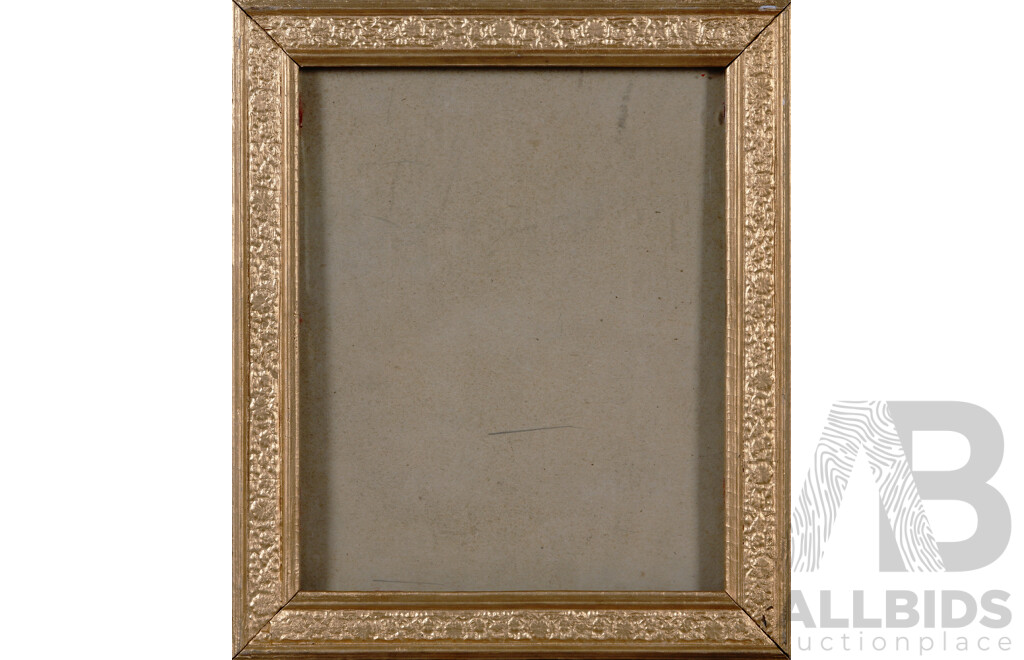 Pair of Empty Wooden Frames Including Vintage Gold Ornate Example, 37 x 32 cm (2)