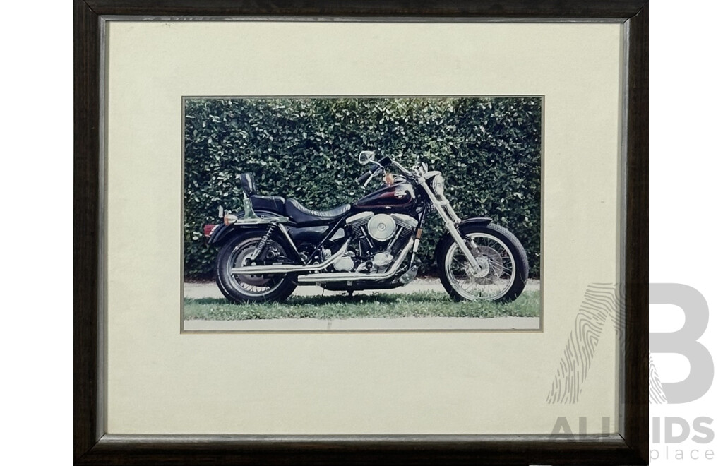 Collection of Six Varied Works of Art Framed, Mainly Vintage Copies of Originals, and Including an Image of Pope John Paul II, Photograph of a Motorbike and More, 46 x 55 cm (largest frame) (6)