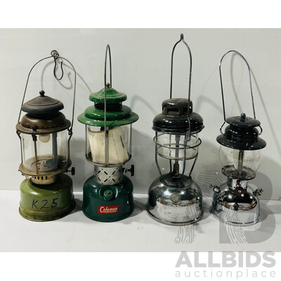 Collection of Vintage and Other Kerosene Lamp Including Tilley Lamp and More