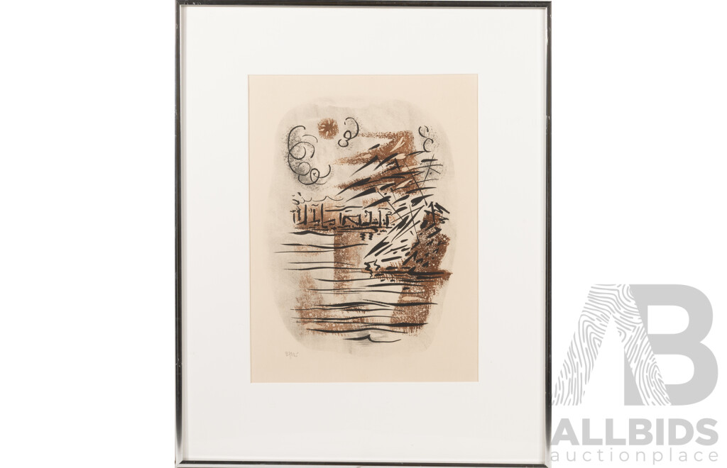 André Masson, (20th Century, French, 1896-1987), From the Series Les Conquerants I, Etching on Du Marais Paper, Hand Editioned 87 of 165, 51.5 X 41 Cm (frame)