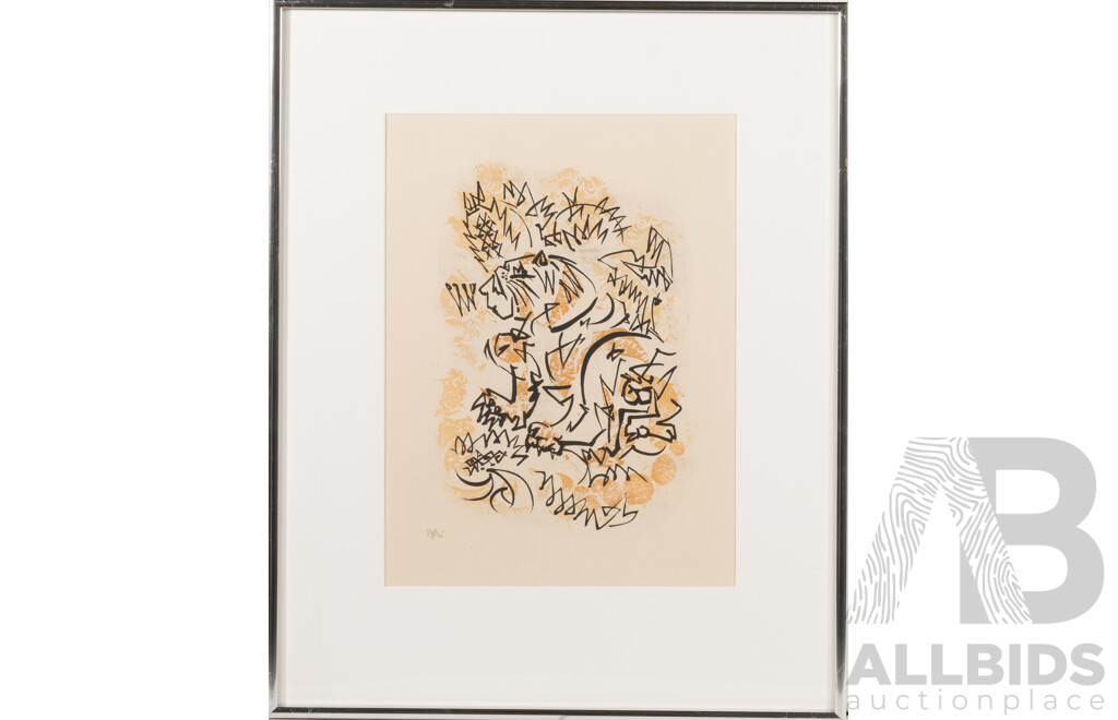 André Masson, (20th Century, French, 1896-1987), From the Series Les Conquerants II, Etching on Du Marais Paper, Hand Editioned 87 of 165, 51.5 x 41 cm (frame)