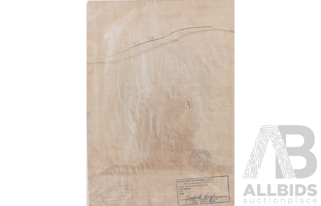 After Andy Warhol, (20th Century, American, 1928-1987), Liza Minnelli, Coloured Pigment on Paper, 35.5 x 35.5 cm (frame)