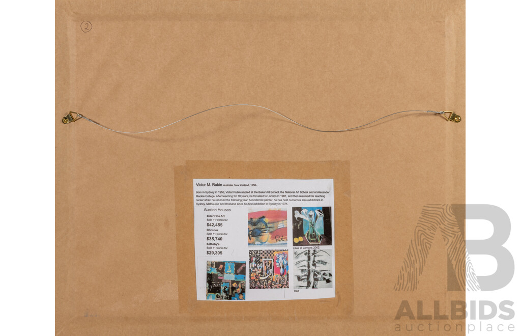 Victor Rubin, (20th Century, Australian, 1950), Luna Park-Coney Island (2019), Original Acrylic on Canvas Board Framed Under Glass, 46.5 x 57 cm (frame)