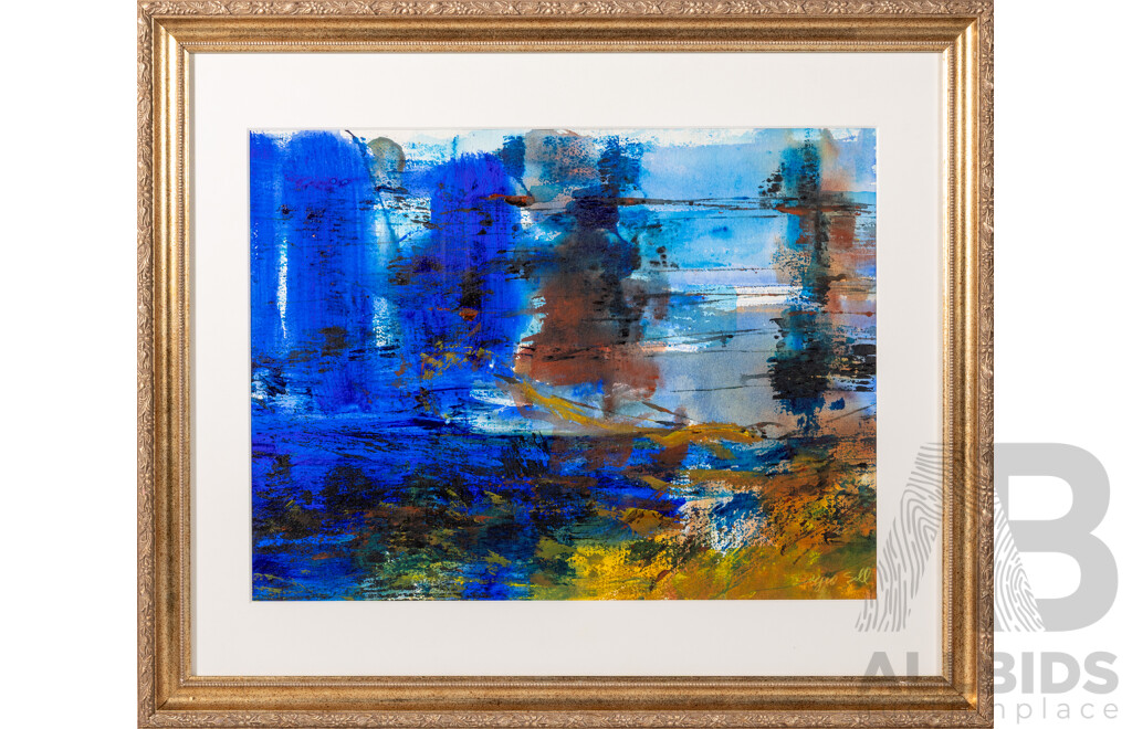 Sergio Sill (20th Century, Italian-Born Australian, 1946-), River Reflections, Pastel & Gouache on Paper, 57 x 67 cm (frame)