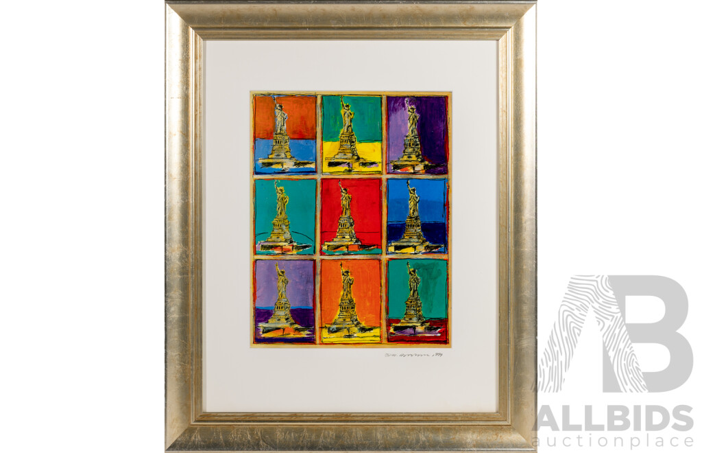 Michael Babyak (20th Century, American), 12 Empires & 9 Liberties, Wonderful Pair of Original Pop Art Lithographs, 61 x 50 cm (frames) (2)