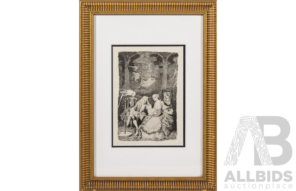 Norman Lindsay (20th Century, Australian, 1879-1969), To-Day, Hand Photogravure From Original Pen Drawing, 42.5 x 31 cm (frame)