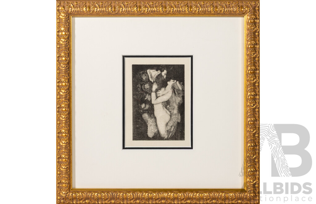 Norman Lindsay (20th Century, Australian, 1879-1969), Scene One, Collotype From Original Pen Drawing, 37 x 37 cm (frame)