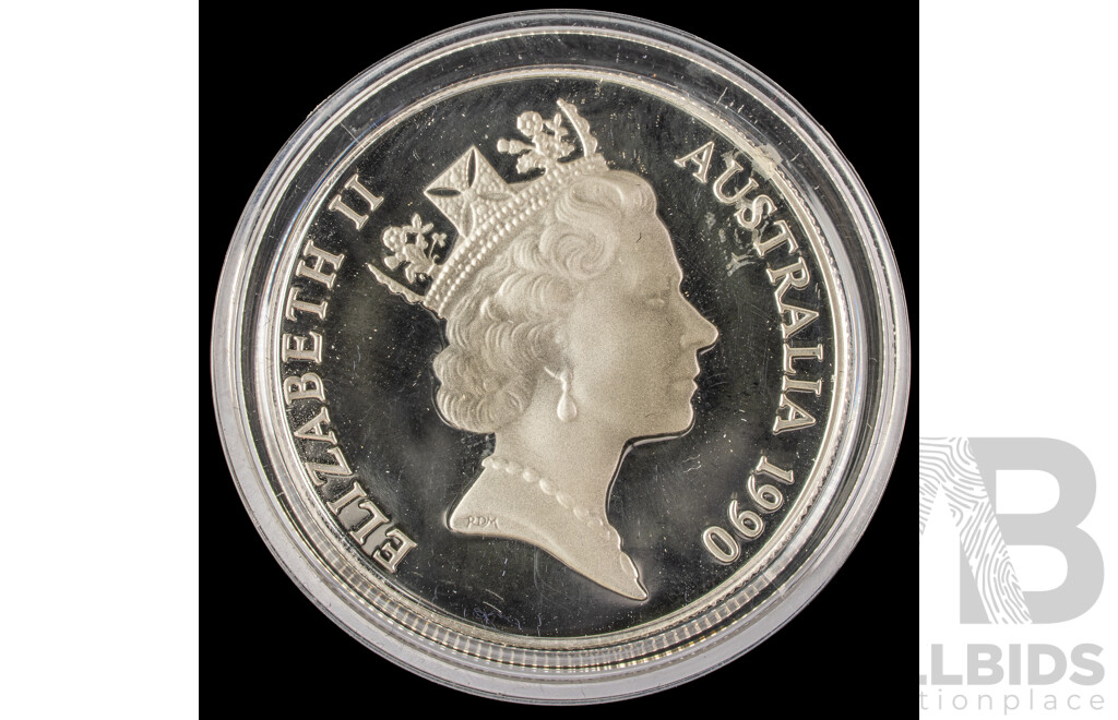 Australian 1990 Silver Proof Ten Dollar Coin, State Series Western Australia .925