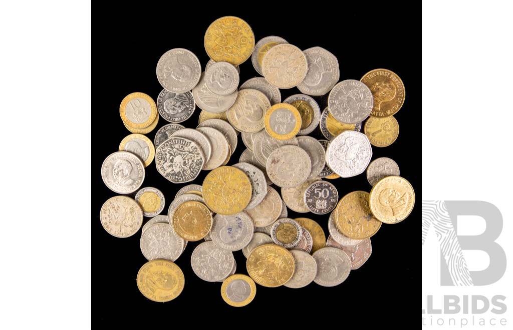 Collection of Vintage Kenya Coins, Approximately 500 Grams