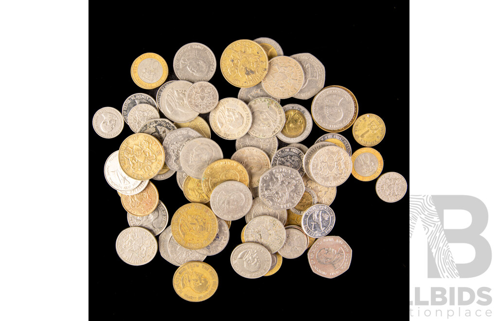 Collection of Vintage Kenya Coins, Approximately 500 Grams