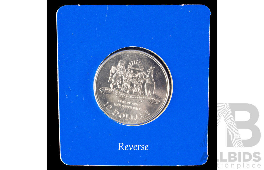 Australian 1987 Silver Ten Dollar Coin, State Series, New South Wales .925