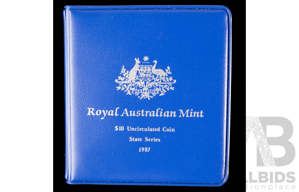Australian 1987 Silver Ten Dollar Coin, State Series, New South Wales .925