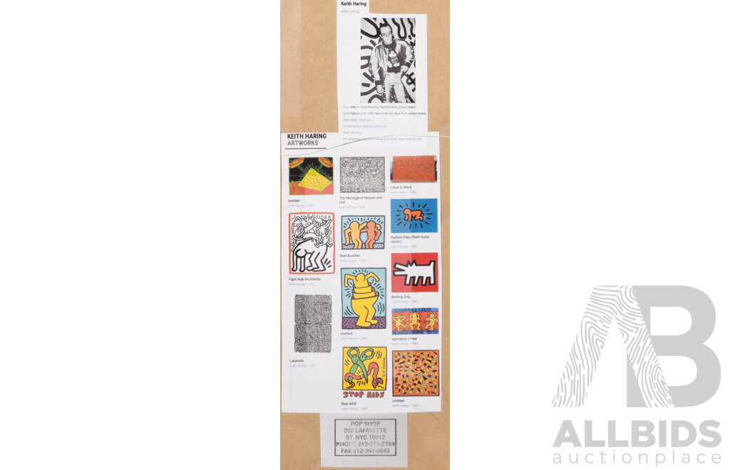 Keith Haring, (20th Century, American, 1958-1990), Lucky Strike (Plate 4) (1987), Screenprint, 43 x 36 cm (frame)