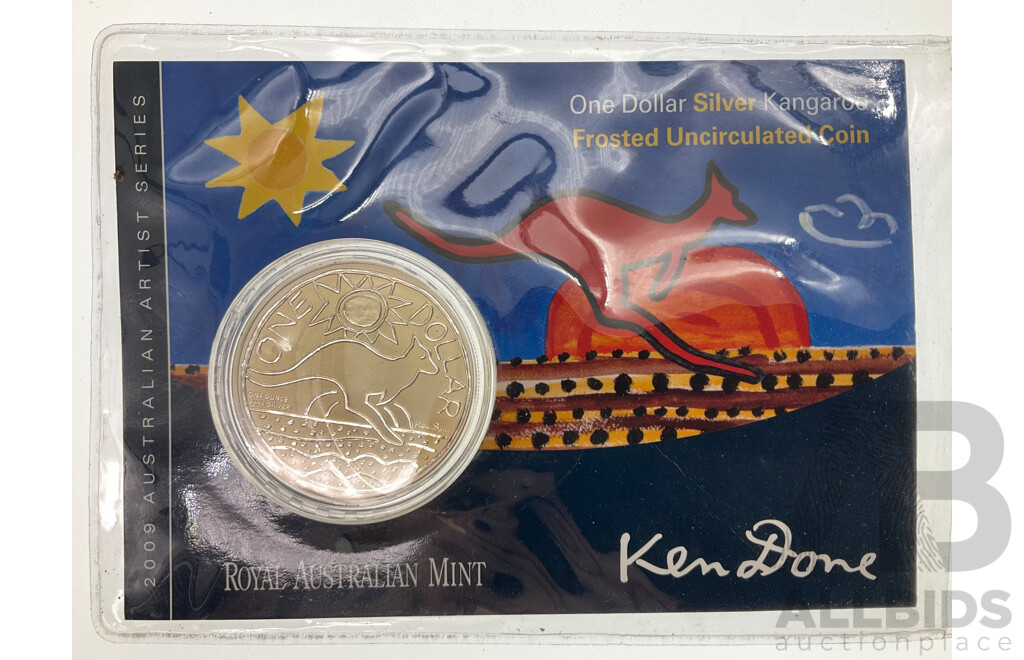 Australian 2009 Silver Frosted UNC Coin, Ken Done .999