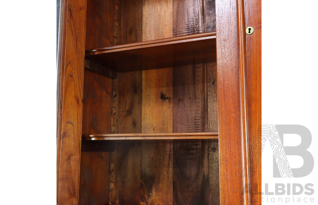 Reproduction Mahogany Two Piece Bookcase