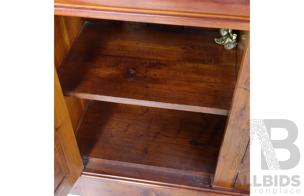 Reproduction Mahogany Two Piece Bookcase