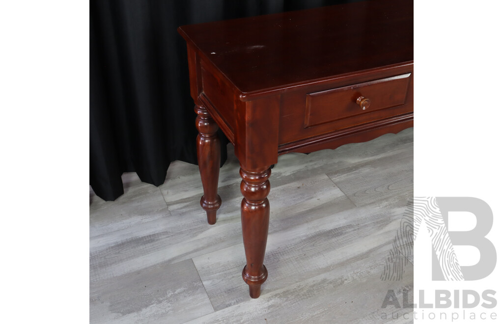 Reproduction Mahogany Three Drawer Hall Table