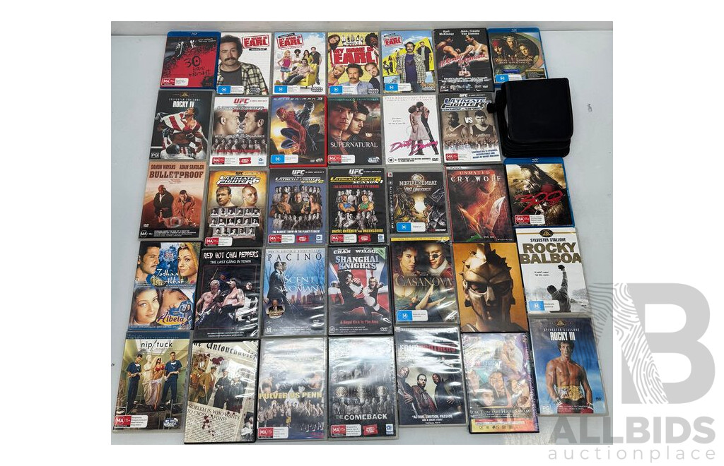 Bulk Lot of DVD's CD's and Playstation Games - Lot of 82