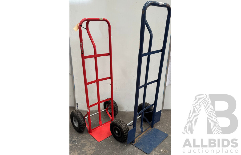 Hand Trolley Red & Blue - Lot of 2