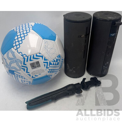 Bluetooth Speakers, Soccer Ball and Selfie Stick