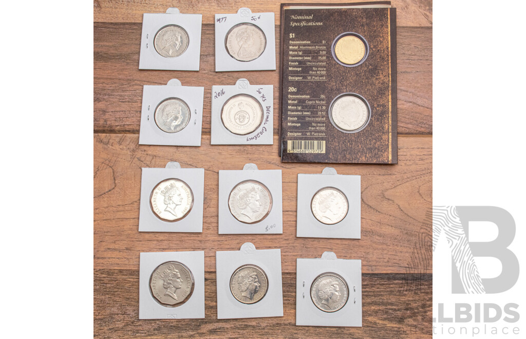 Australian 2010 Two Coin Burke and Wills Expedition Set with Commemorative Coins Including 2011 International Women's Day and 2019 Languages