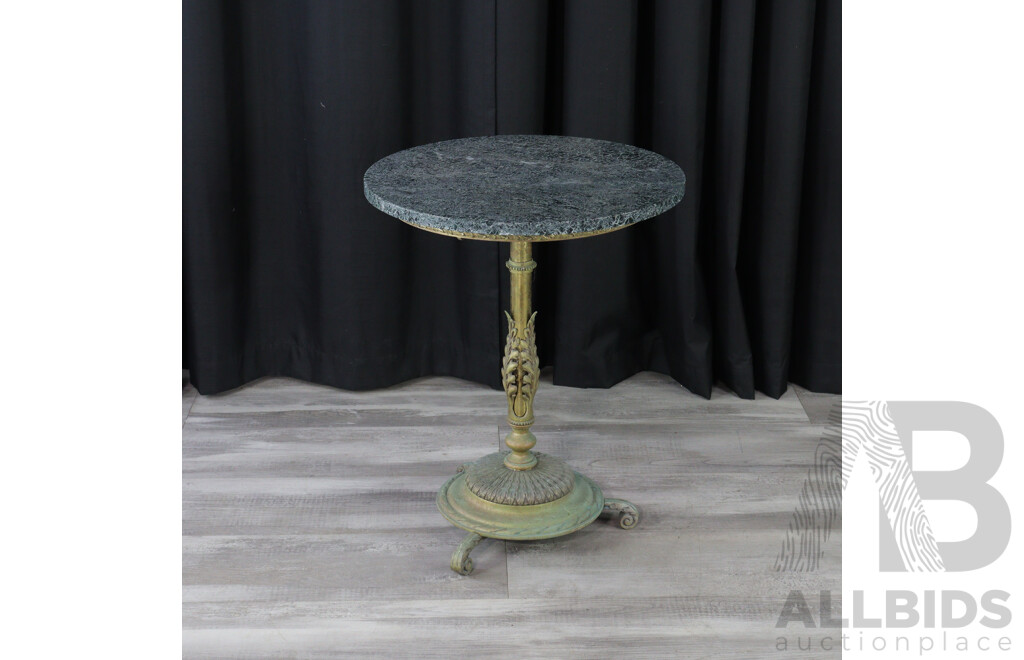 French Victorian Style Marble Top Table