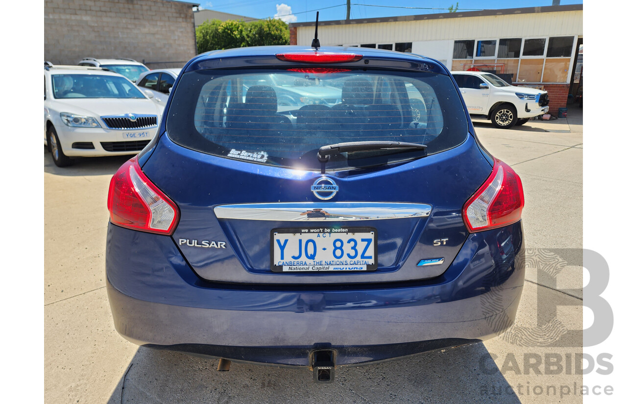 9/2013 Nissan Pulsar ST C12 5d Hatchback Blue 1.8L