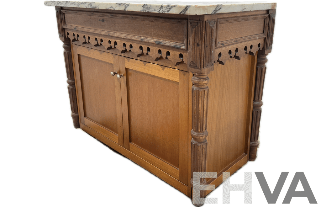 Continental Style Converted Buffet with Marble Top