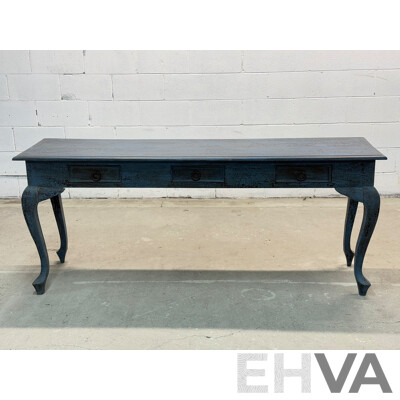 Shabby Chic Three Drawer Console Table