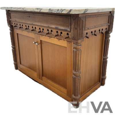 Continental Style Converted Buffet with Marble Top