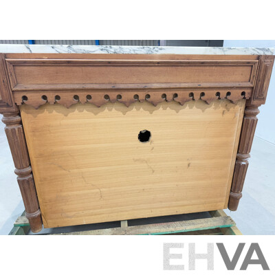 Continental Style Converted Buffet with Marble Top