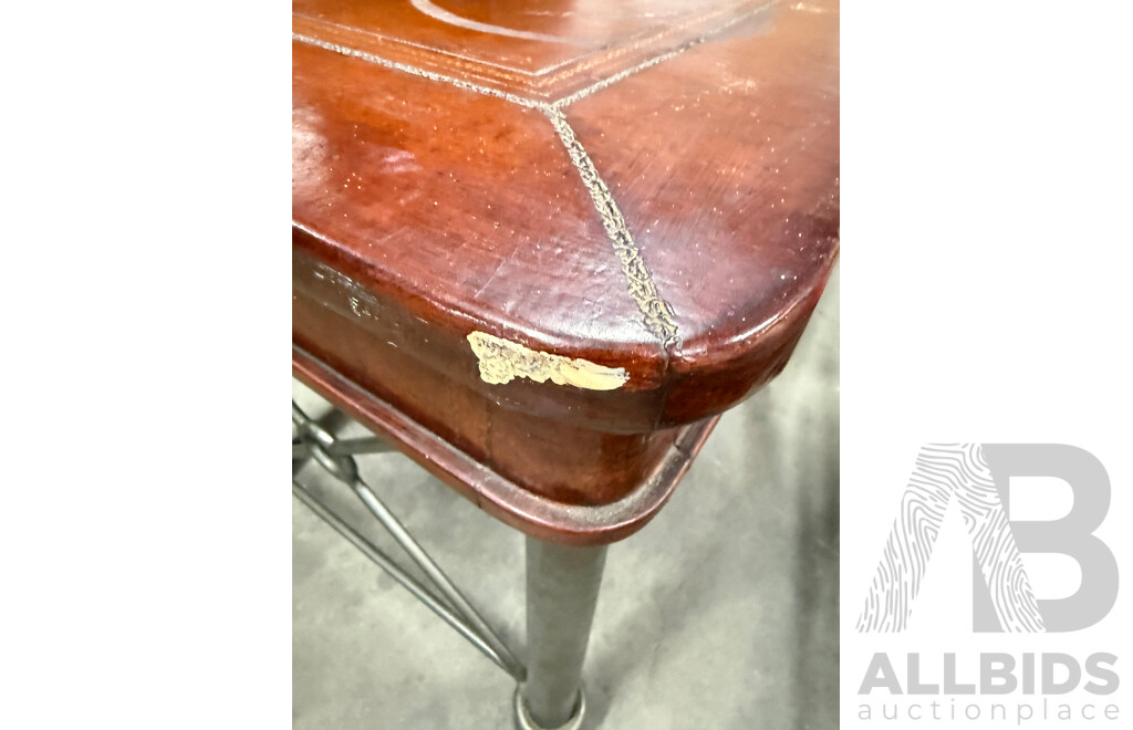 Pair of Maitland Smith Style Leather Bound Side Tables