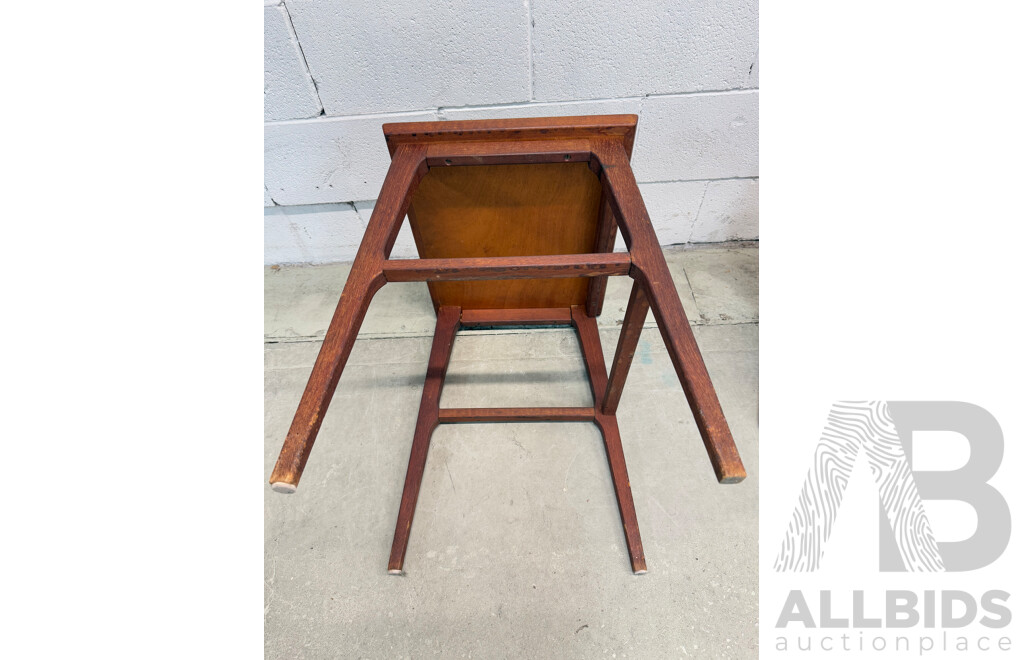 Mid Century Teak Side Table Together with Hexagonal Side Table