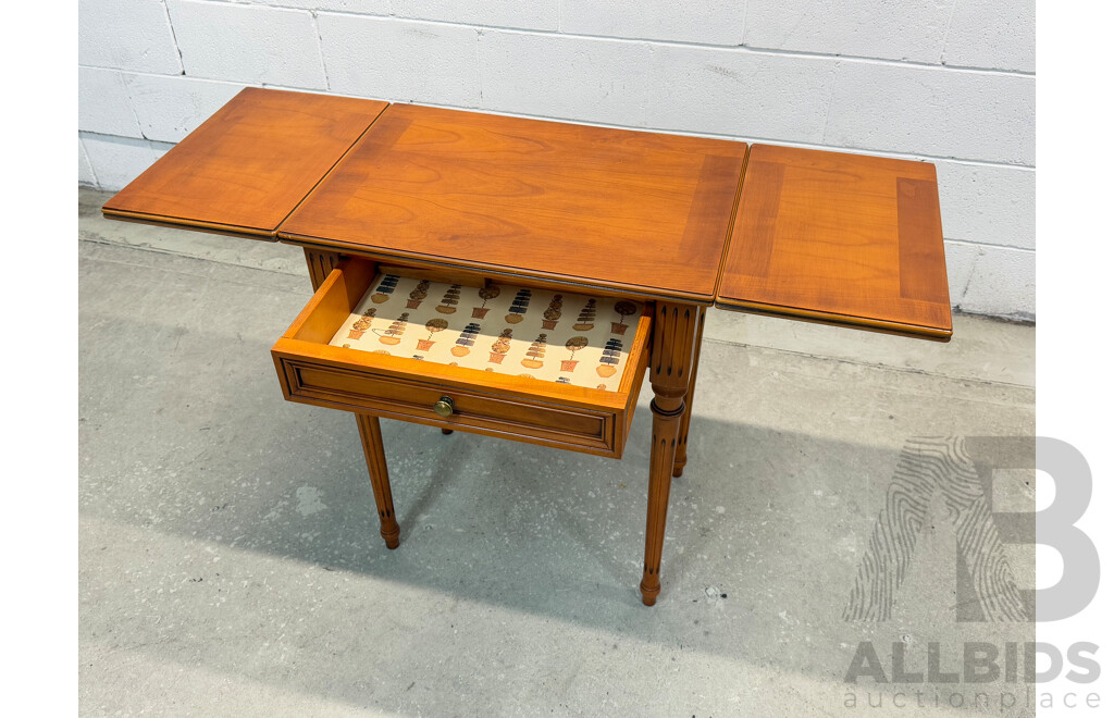 Reproduction Single Drawer Pembroke Side Table