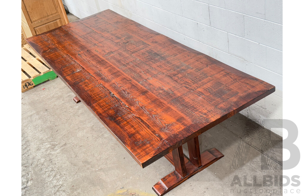 Rustic Oregon Refectory Dining Table