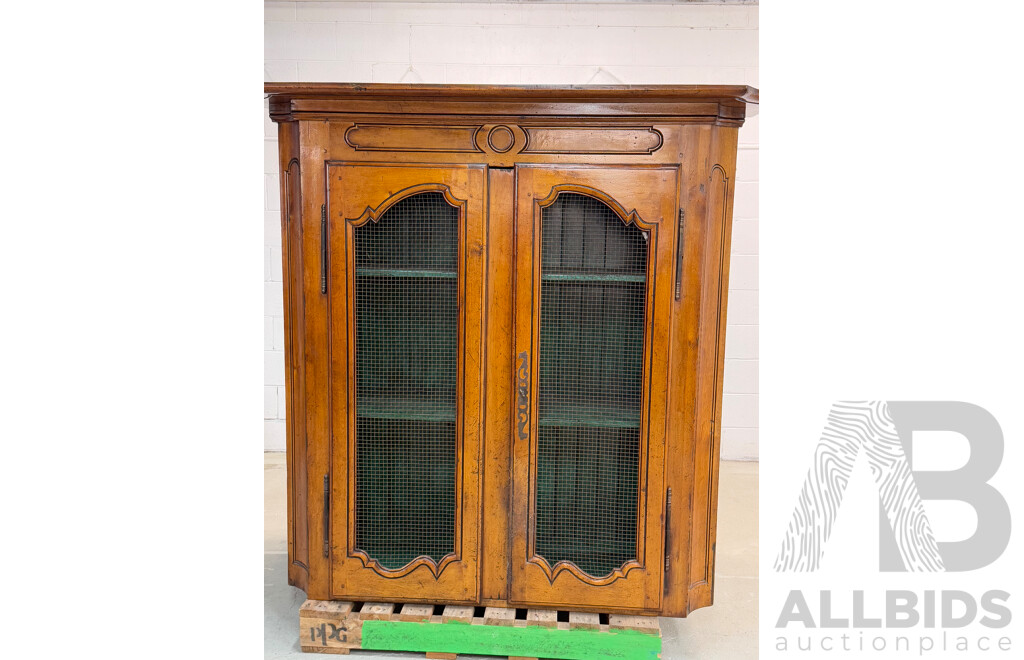 French Provincial Style Fruitwood Buffet and Hutch