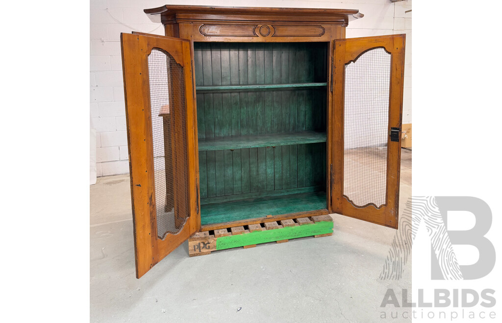 French Provincial Style Fruitwood Buffet and Hutch